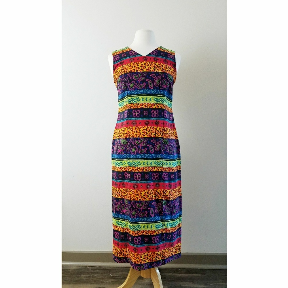 Vintage Colorful Meets Tropical Dress